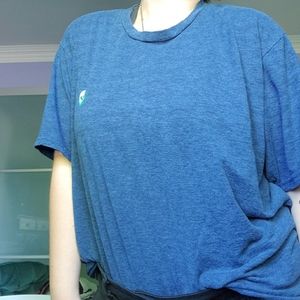 Blue Tee Shirt with Alien Embroidered